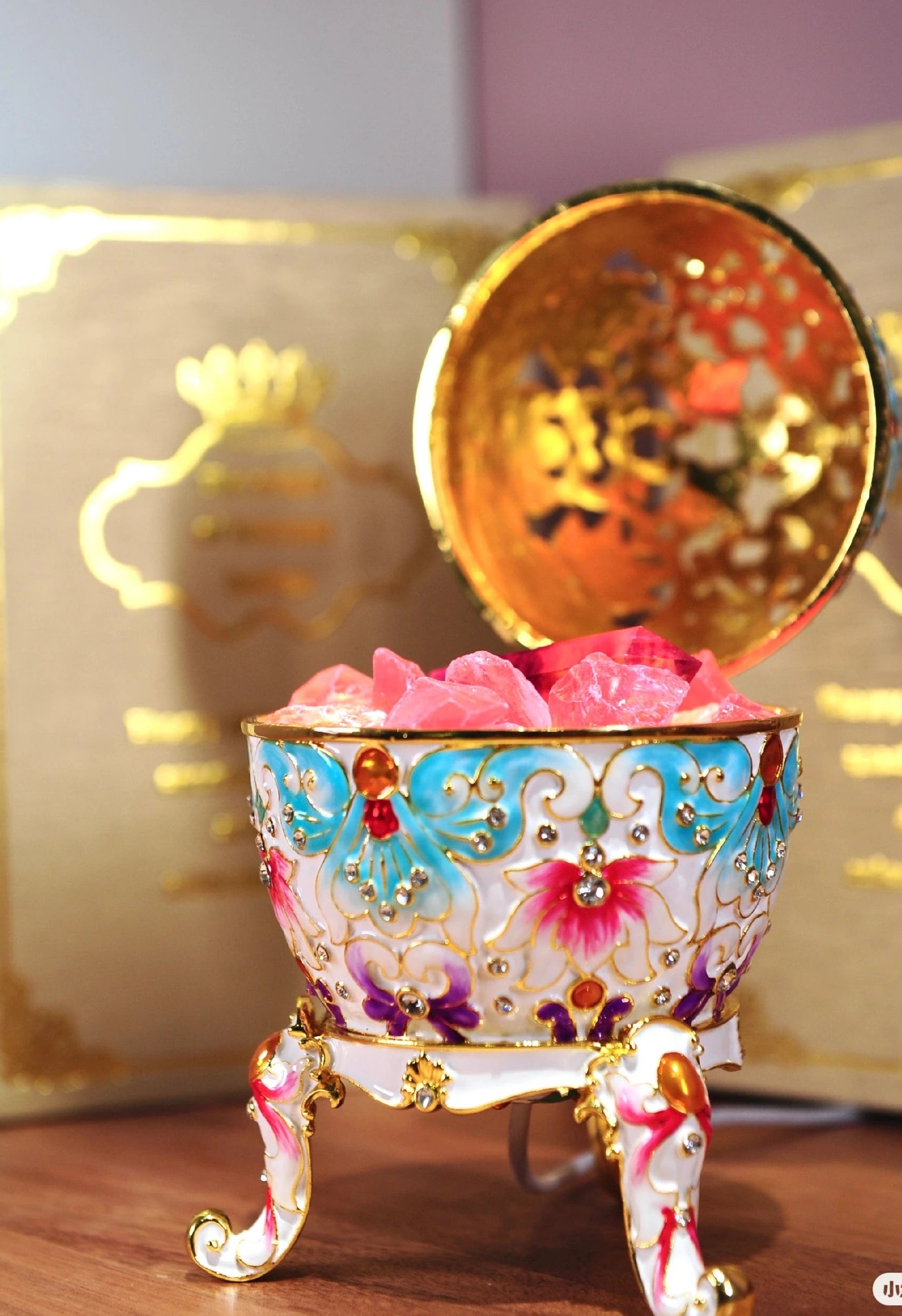 AetherGlow Home Cloisonne Aromatherapy Crystal Lamp - Main